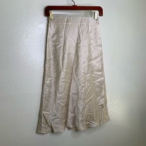 Aritzia Babaton Satin Midi Slip Skirt 0
